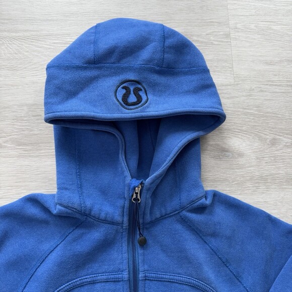 Vintage Lululemon Scuba Hoodie OG RARE No thumbholes Blue Size 8 EUC - Picture 3 of 12